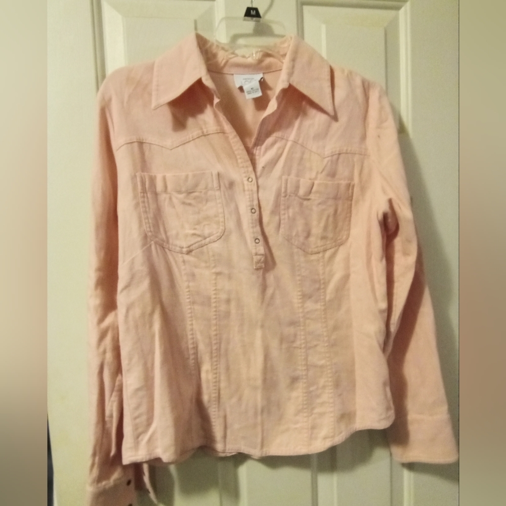 Ann Taylor Loft, Light weight Flannel Fitted Shirt,   M